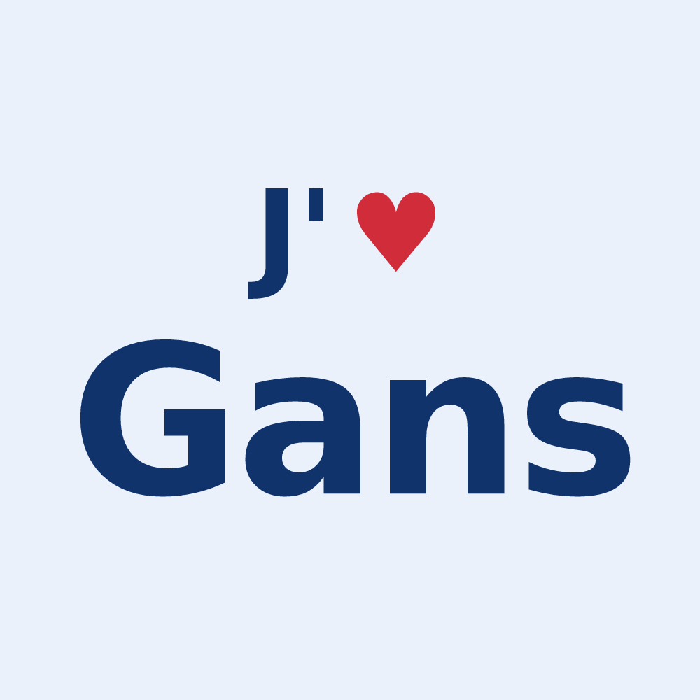 Sticker personnalisé Gans — design J'aime Gans