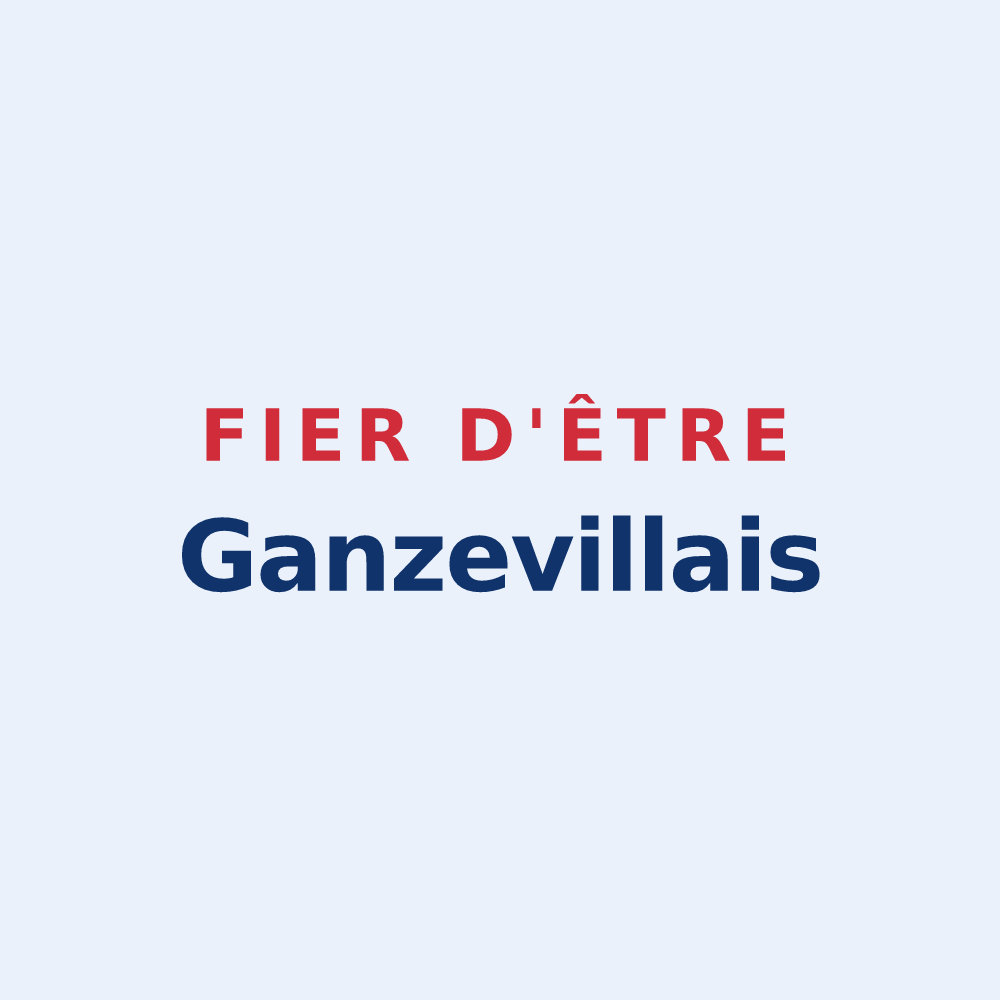 Sticker « Fier d'être Ganzevillais » — design pour Ganzeville