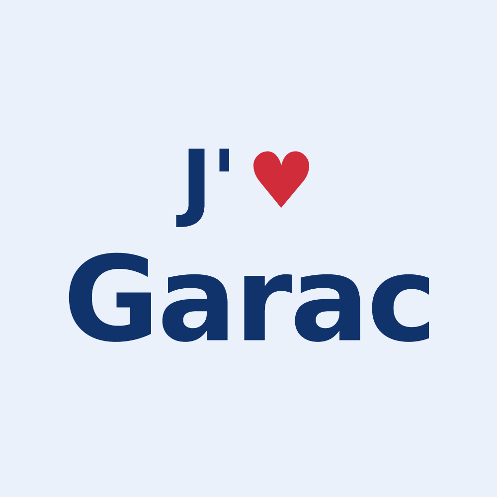 Sticker personnalisé Garac — design J'aime Garac