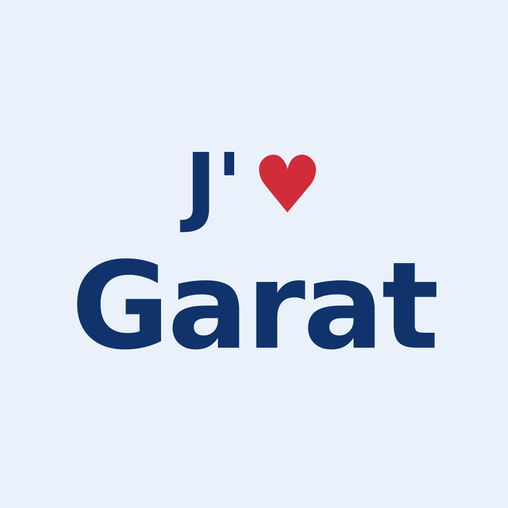 Sticker personnalisé Garat — design J'aime Garat