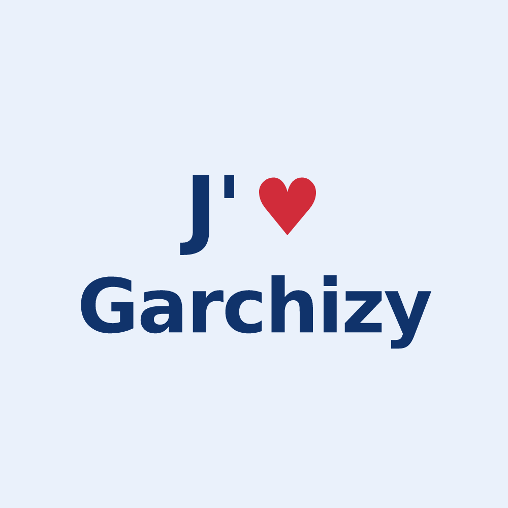 Sticker personnalisé Garchizy — design J'aime Garchizy
