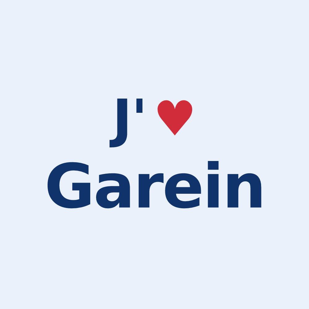 Sticker personnalisé Garein — design J'aime Garein