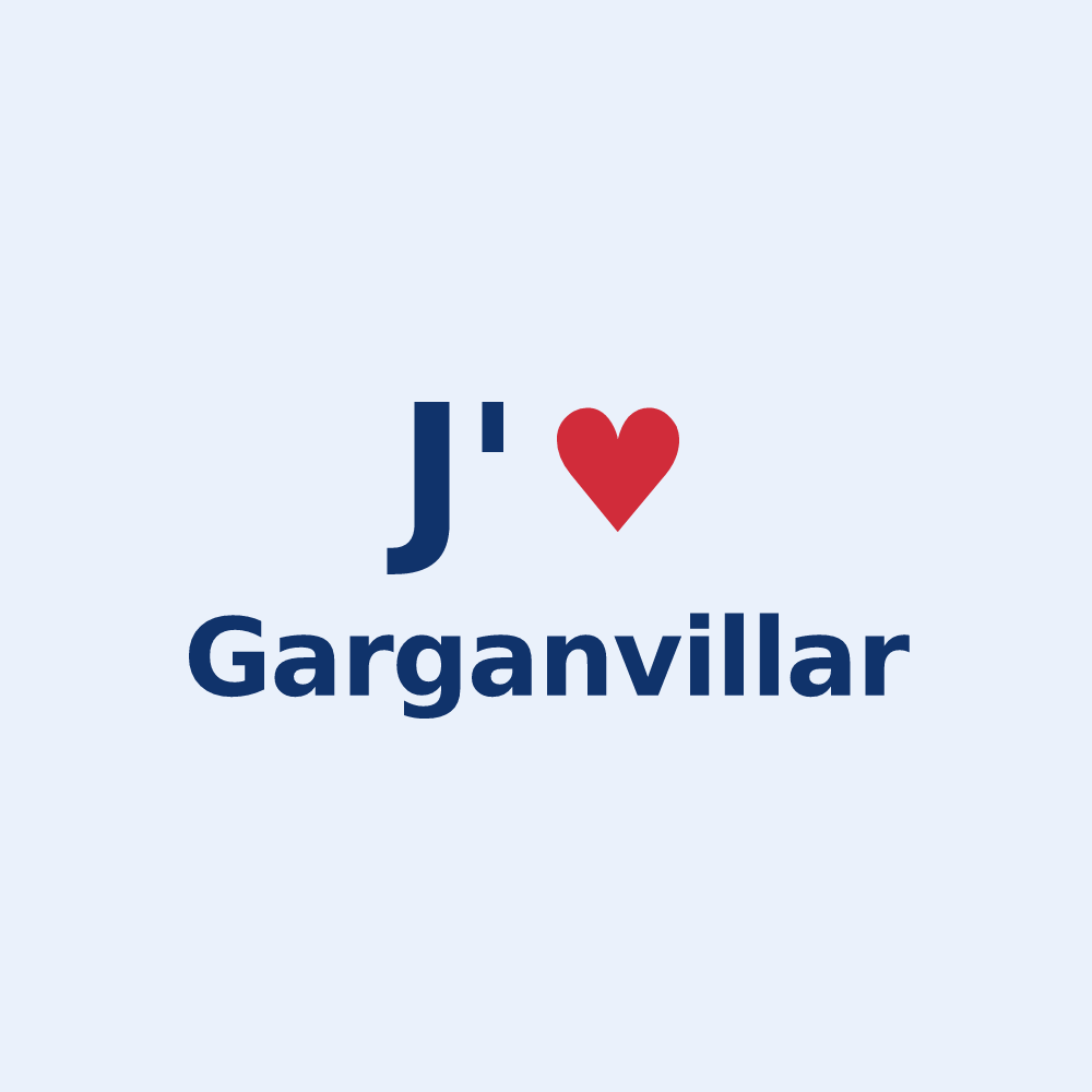 Sticker personnalisé Garganvillar — design J'aime Garganvillar