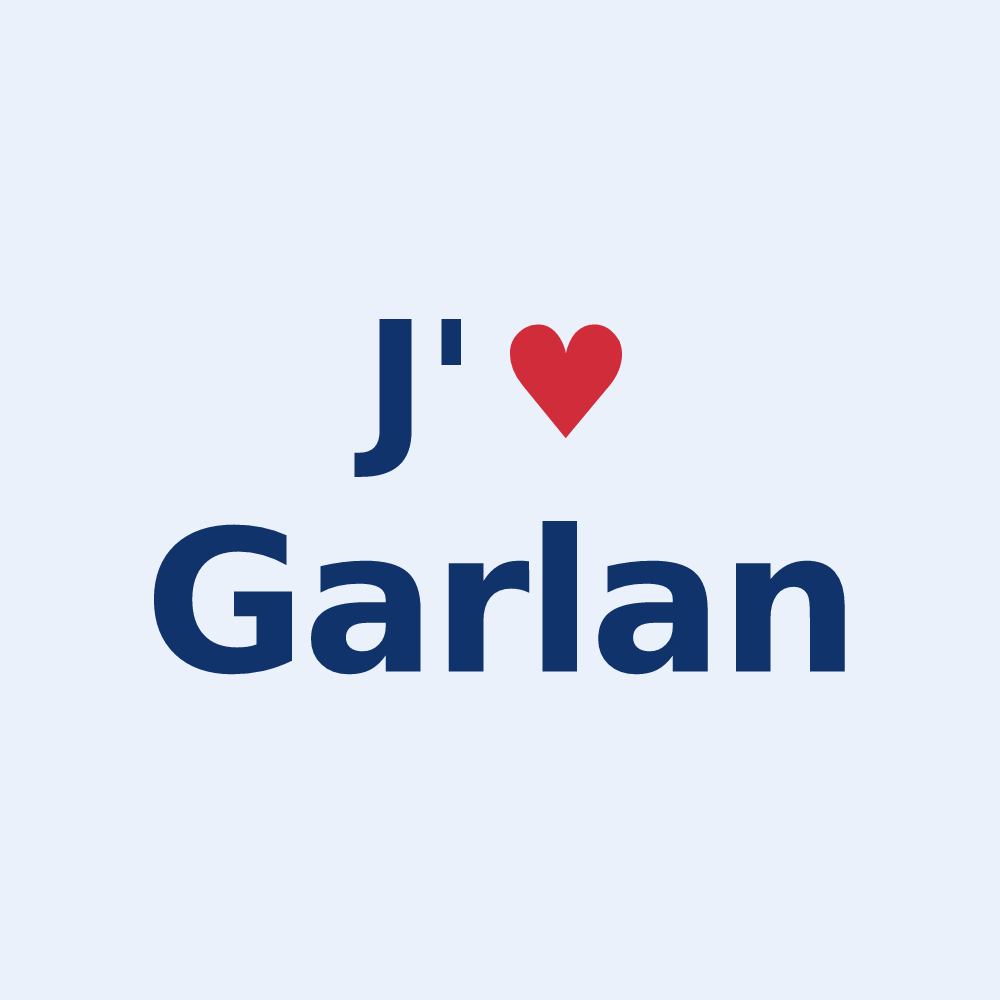 Sticker personnalisé Garlan — design J'aime Garlan