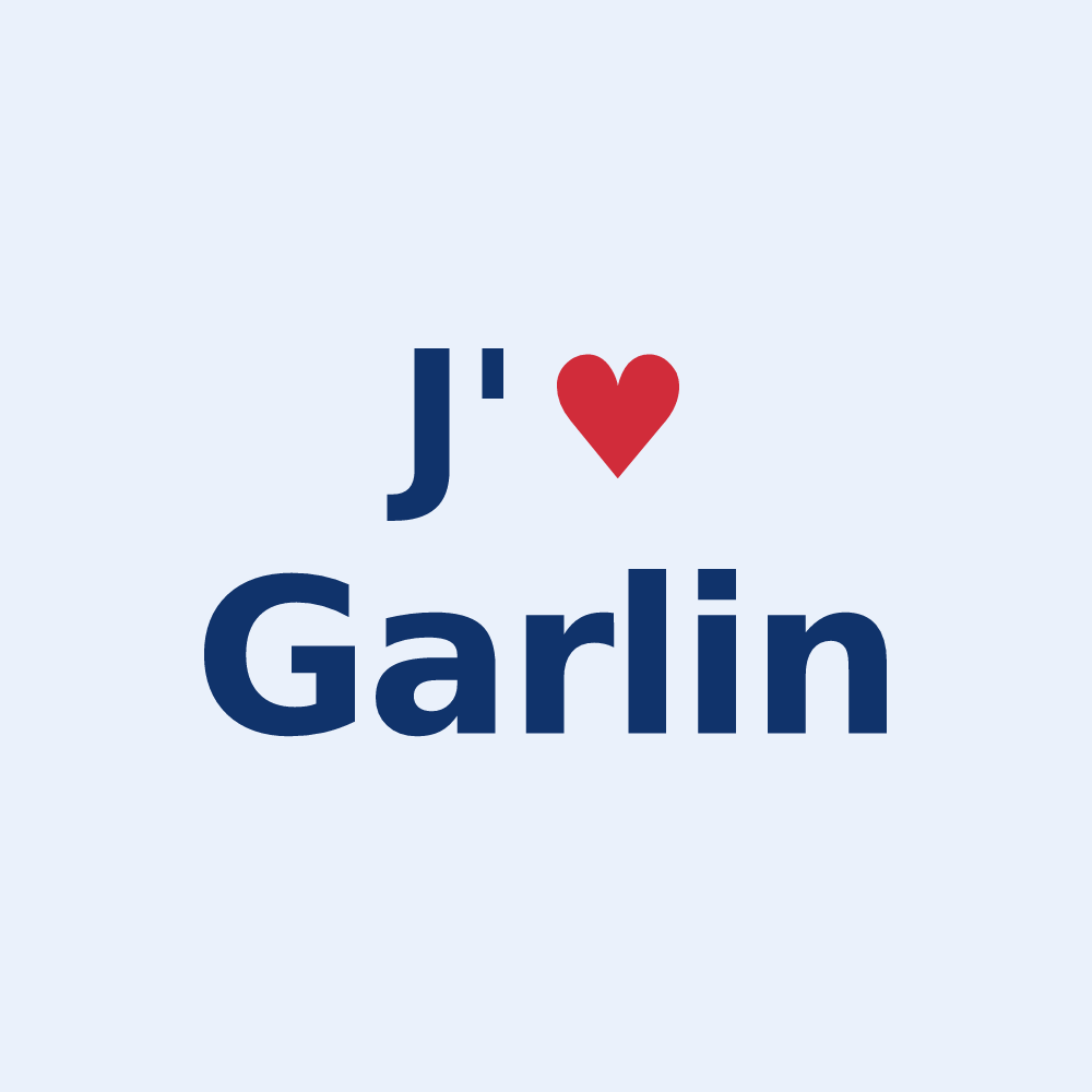 Sticker personnalisé Garlin — design J'aime Garlin
