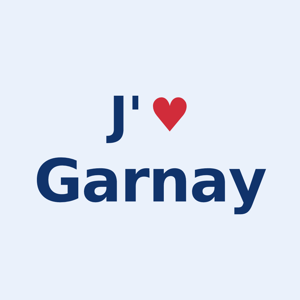 Sticker personnalisé Garnay — design J'aime Garnay