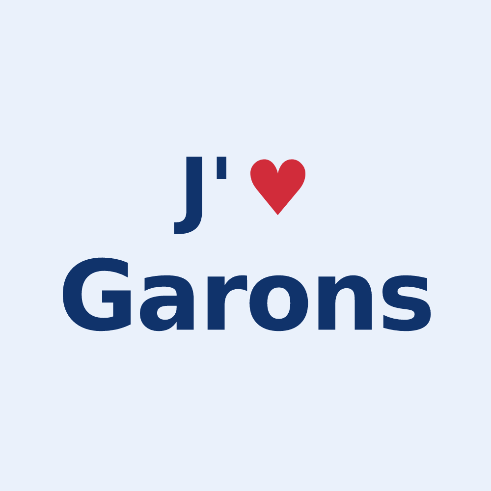 Sticker personnalisé Garons — design J'aime Garons