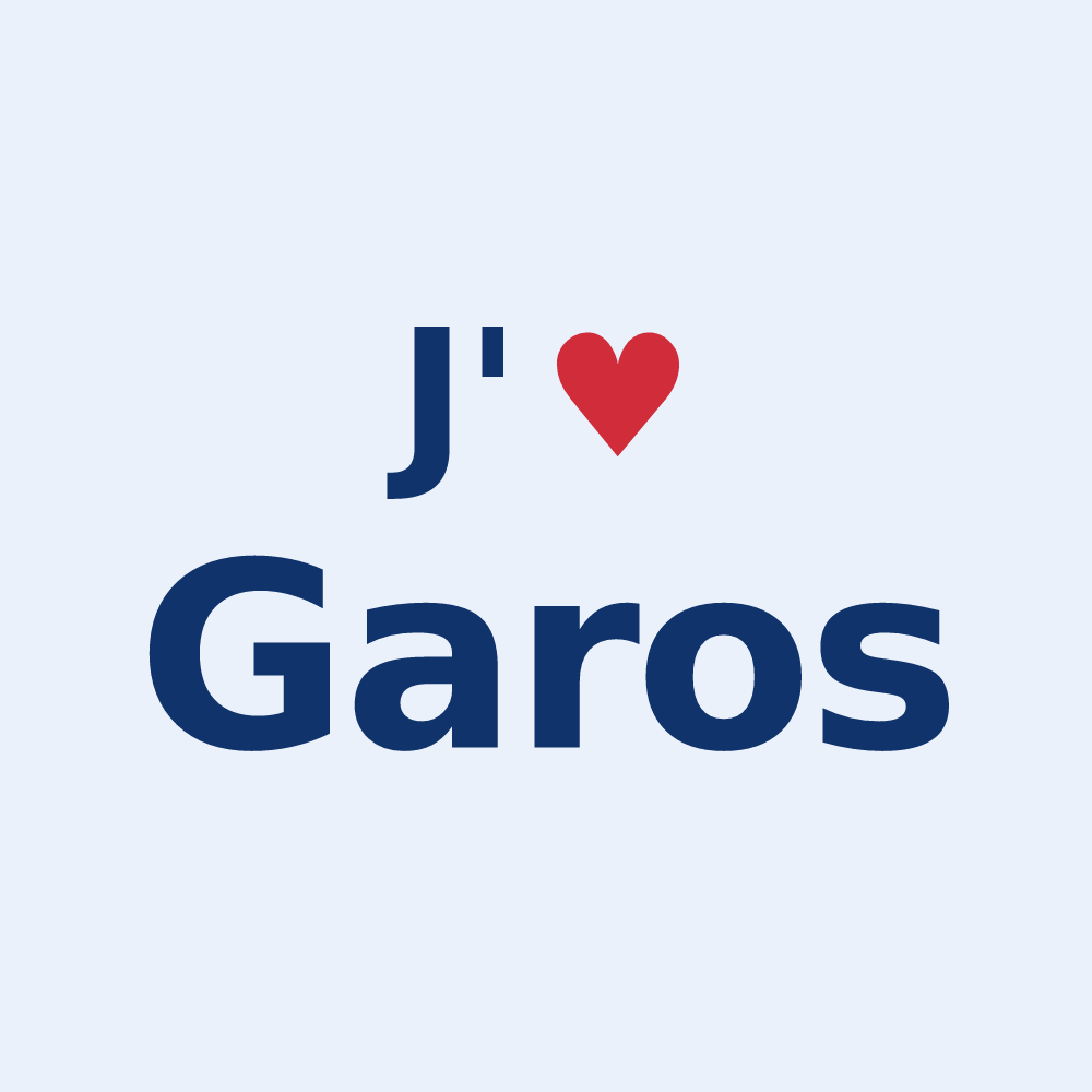 Sticker personnalisé Garos — design J'aime Garos
