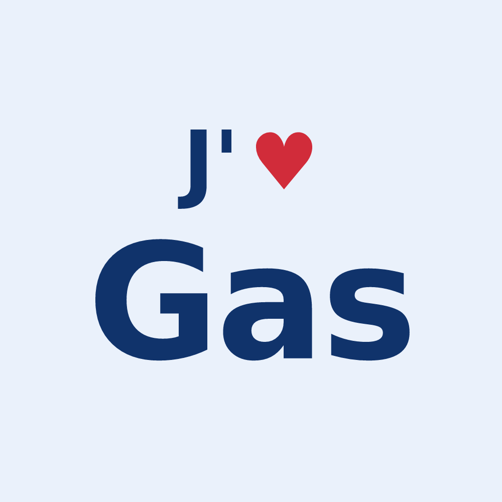 Sticker personnalisé Gas — design J'aime Gas