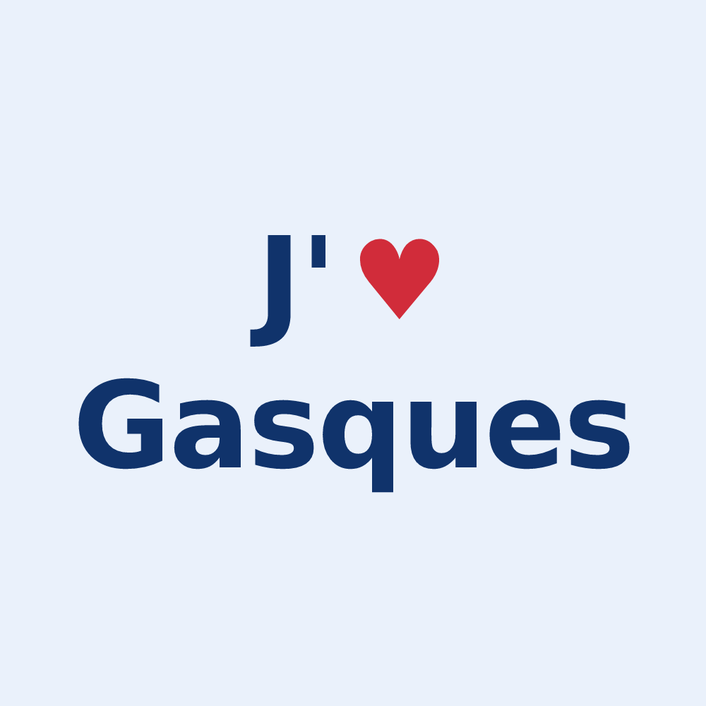 Sticker personnalisé Gasques — design J'aime Gasques