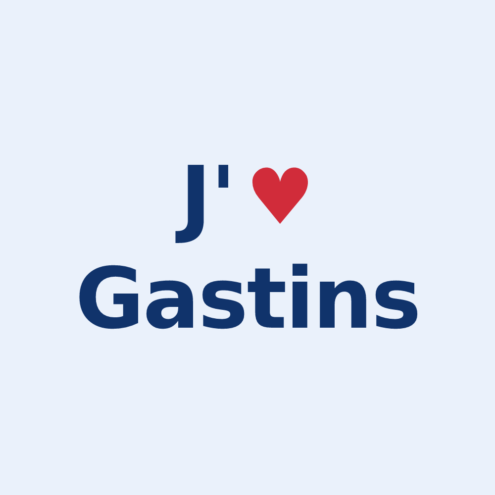 Sticker personnalisé Gastins — design J'aime Gastins