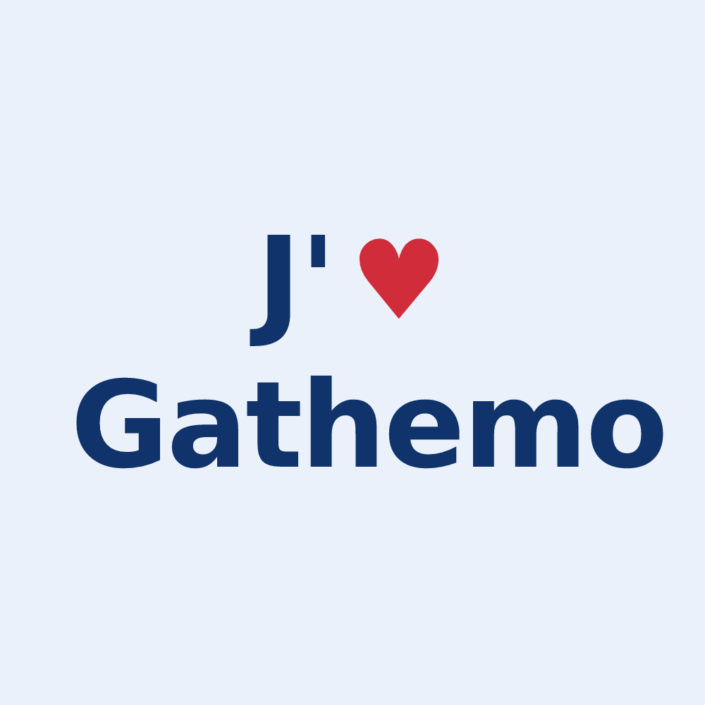 Sticker personnalisé Gathemo — design J'aime Gathemo