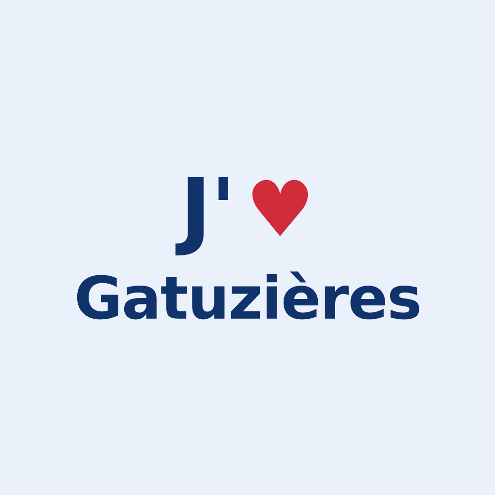 Sticker personnalisé Gatuzières — design J'aime Gatuzières