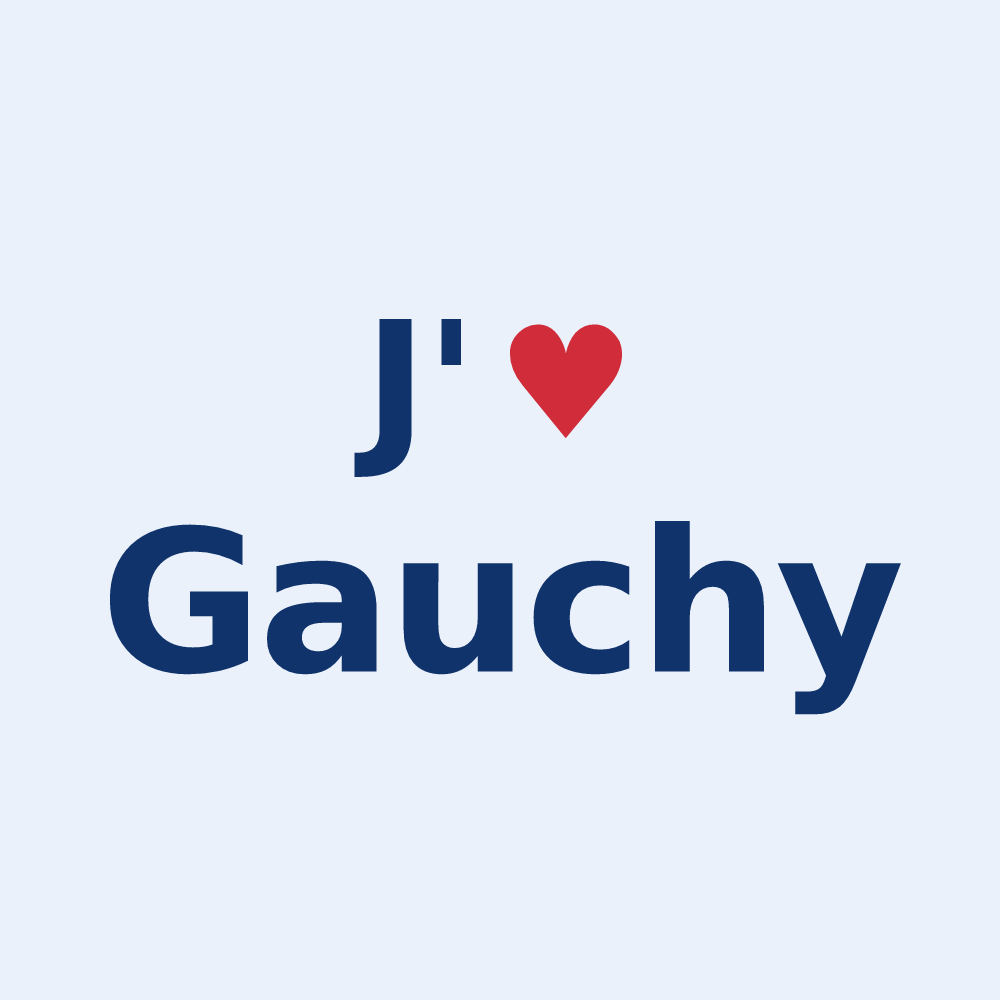 Sticker personnalisé Gauchy — design J'aime Gauchy