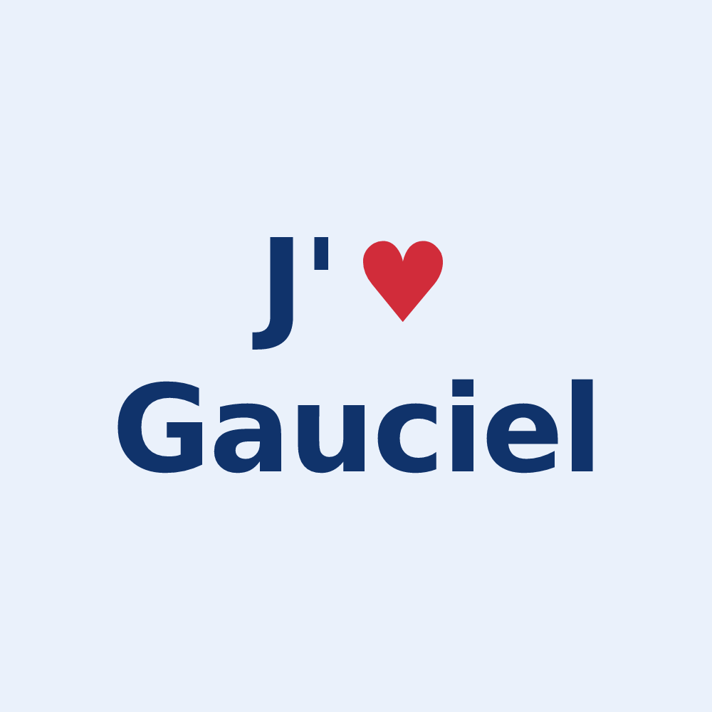 Sticker personnalisé Gauciel — design J'aime Gauciel