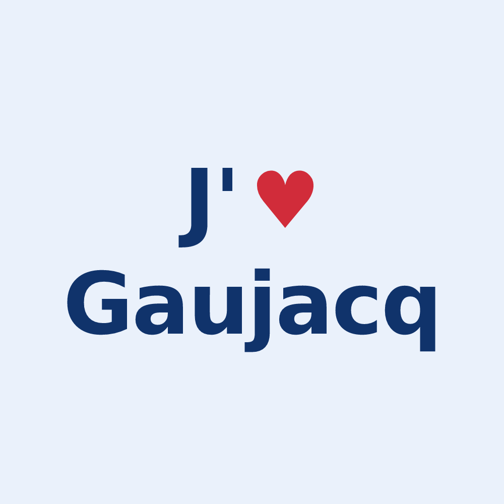 Sticker personnalisé Gaujacq — design J'aime Gaujacq