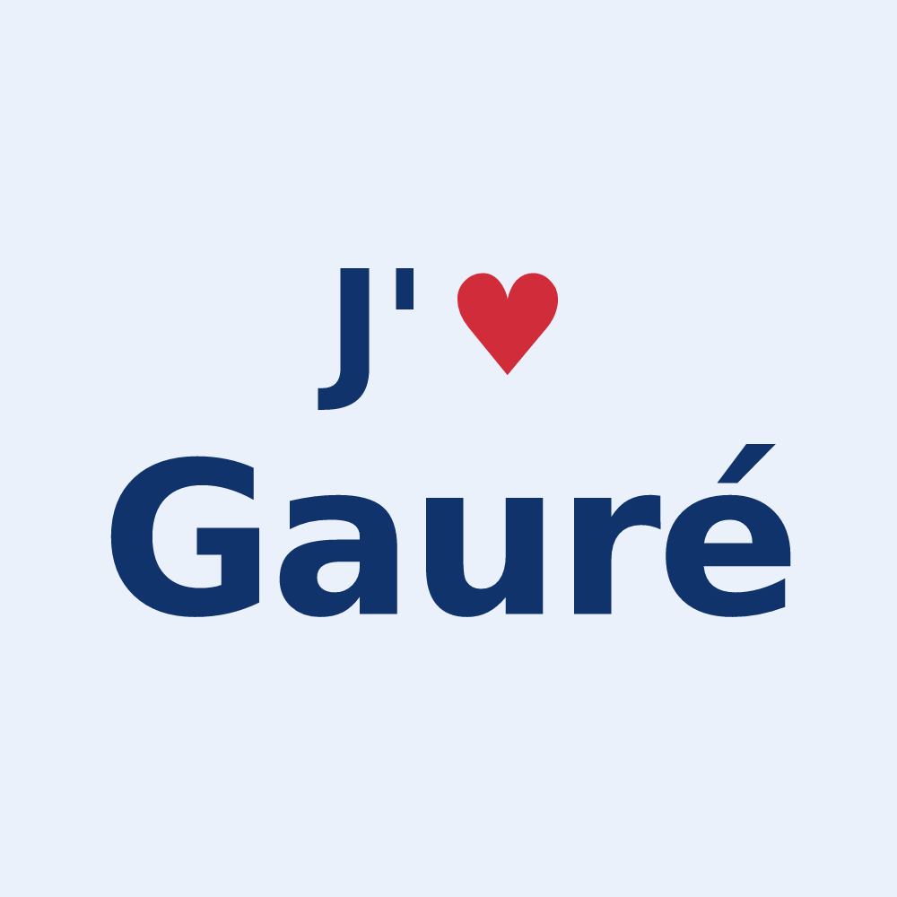 Sticker personnalisé Gauré — design J'aime Gauré