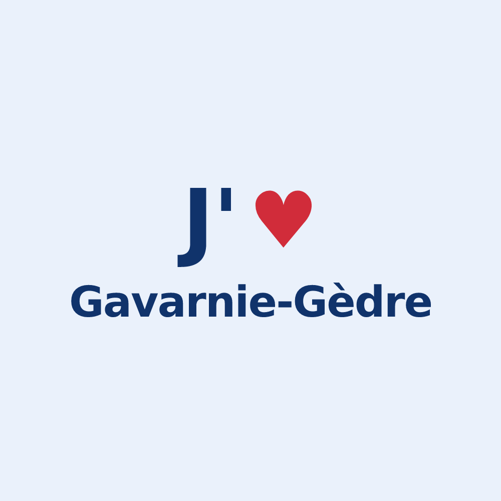 Sticker personnalisé Gavarnie-Gèdre — design J'aime Gavarnie-Gèdre