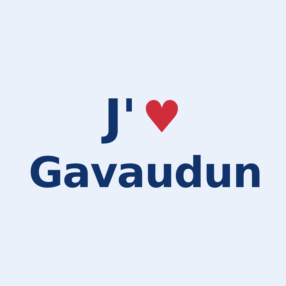 Sticker personnalisé Gavaudun — design J'aime Gavaudun
