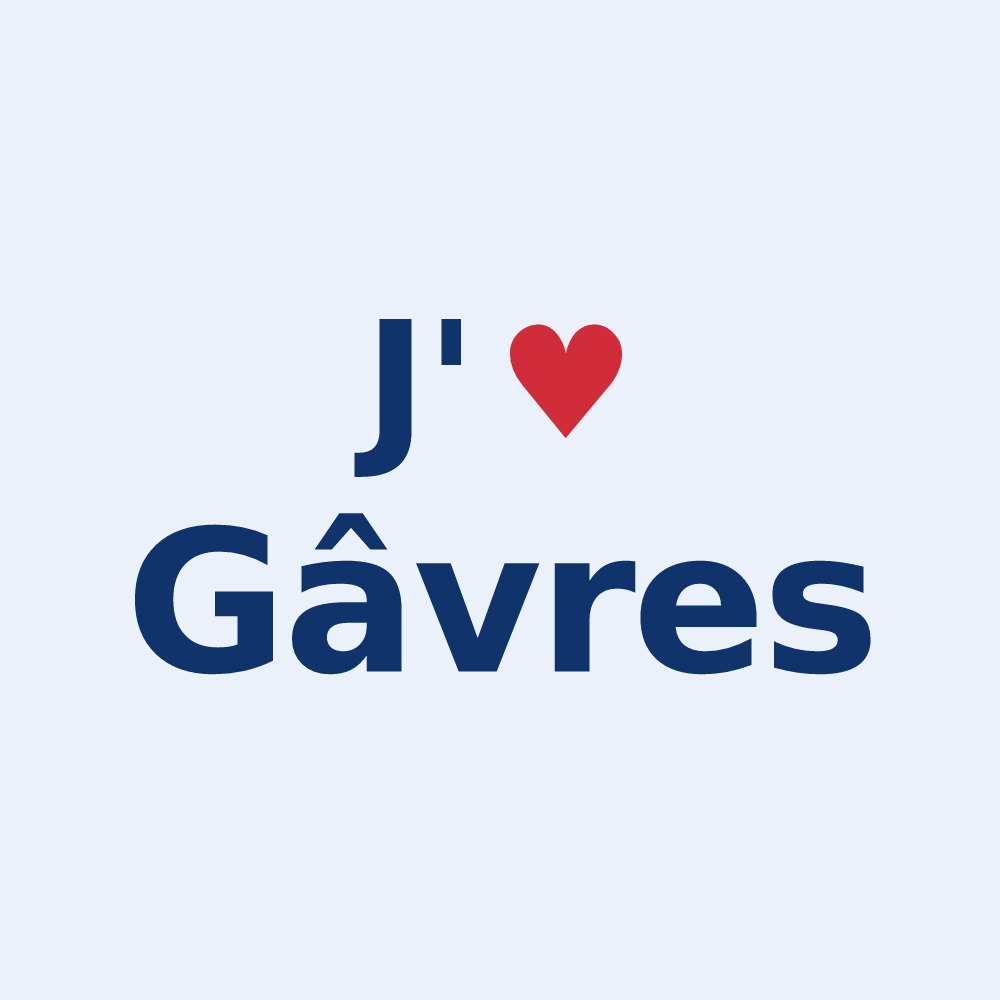 Sticker personnalisé Gâvres — design J'aime Gâvres