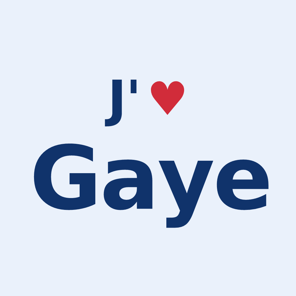 Sticker personnalisé Gaye — design J'aime Gaye
