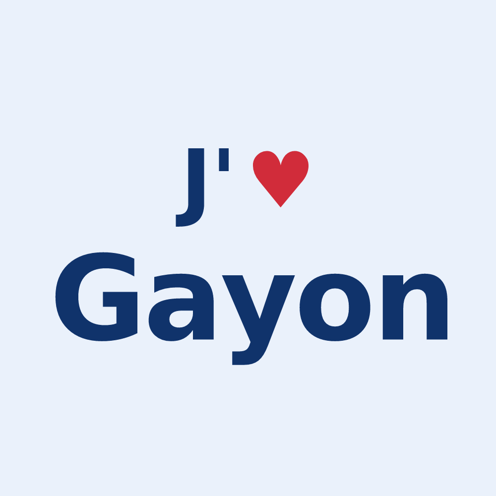 Sticker personnalisé Gayon — design J'aime Gayon