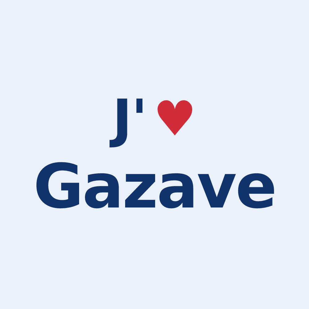 Sticker personnalisé Gazave — design J'aime Gazave