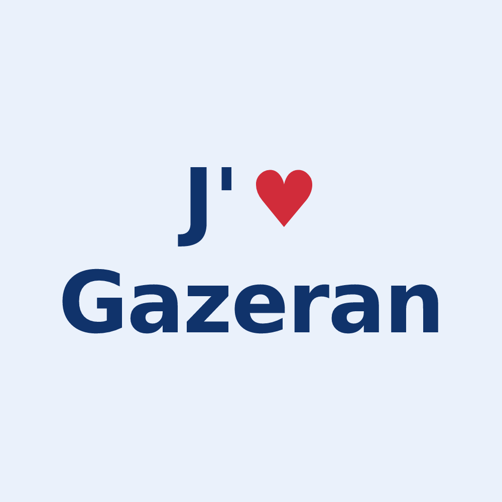 Sticker personnalisé Gazeran — design J'aime Gazeran