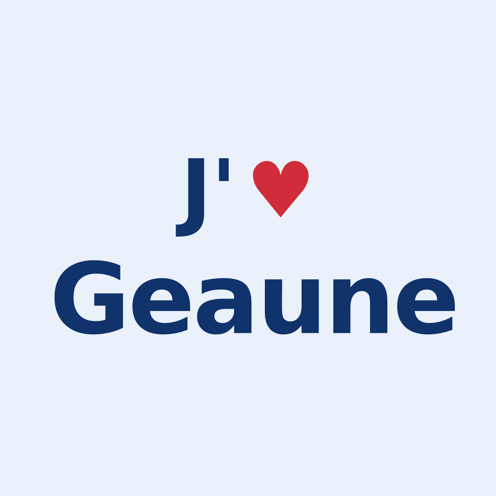 Sticker personnalisé Geaune — design J'aime Geaune