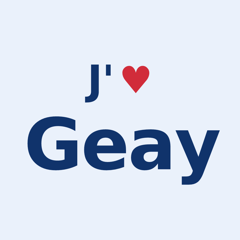Sticker personnalisé Geay — design J'aime Geay