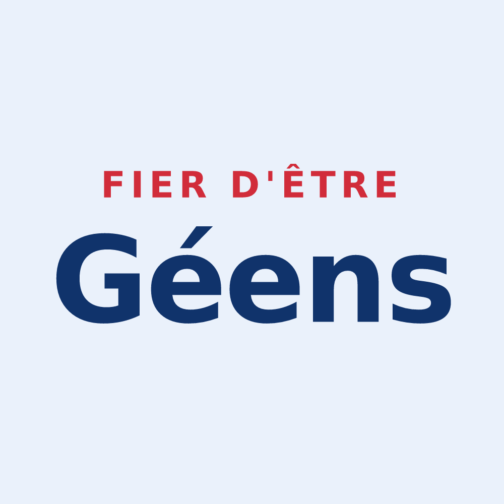 Sticker « Fier d'être Géens » — design pour Gée-Rivière