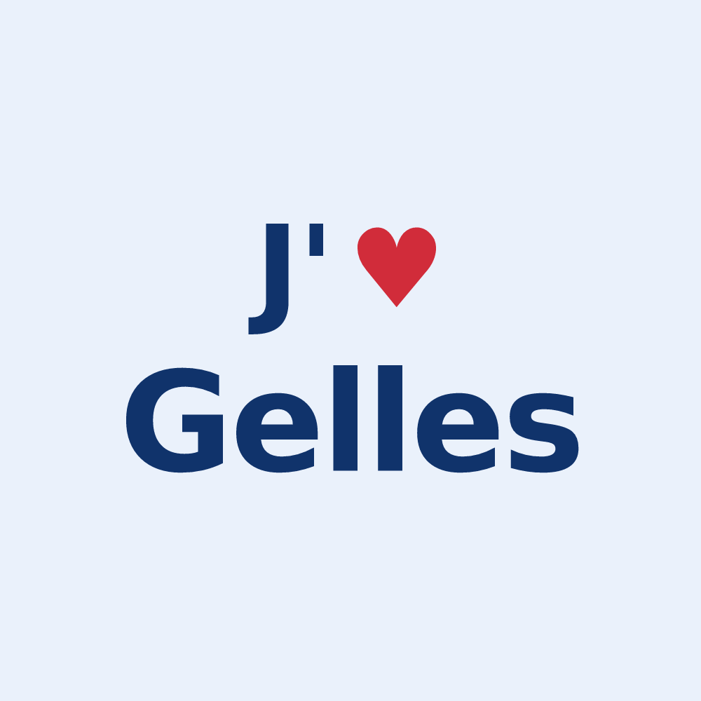 Sticker personnalisé Gelles — design J'aime Gelles