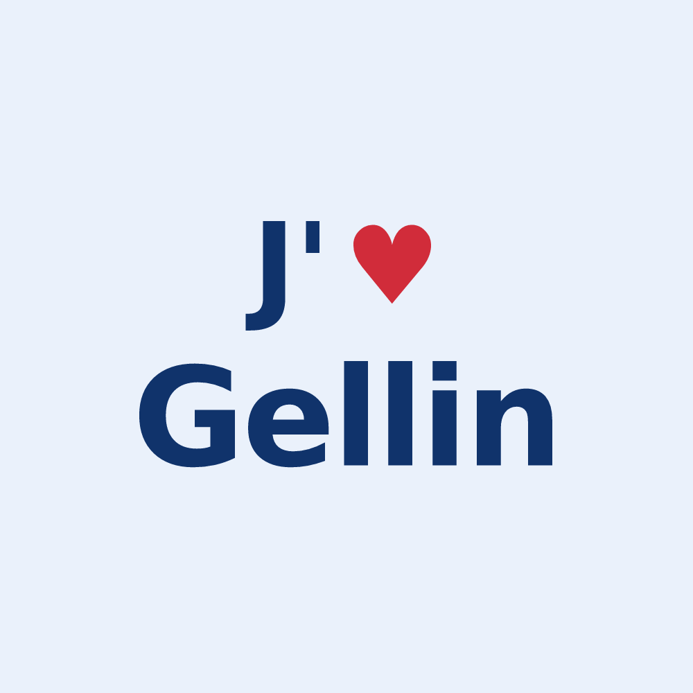 Sticker personnalisé Gellin — design J'aime Gellin
