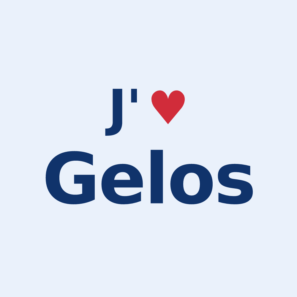 Sticker personnalisé Gelos — design J'aime Gelos