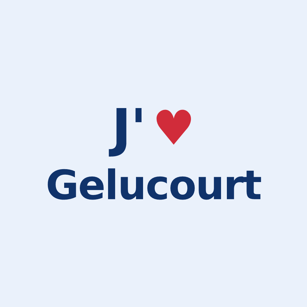 Sticker personnalisé Gelucourt — design J'aime Gelucourt