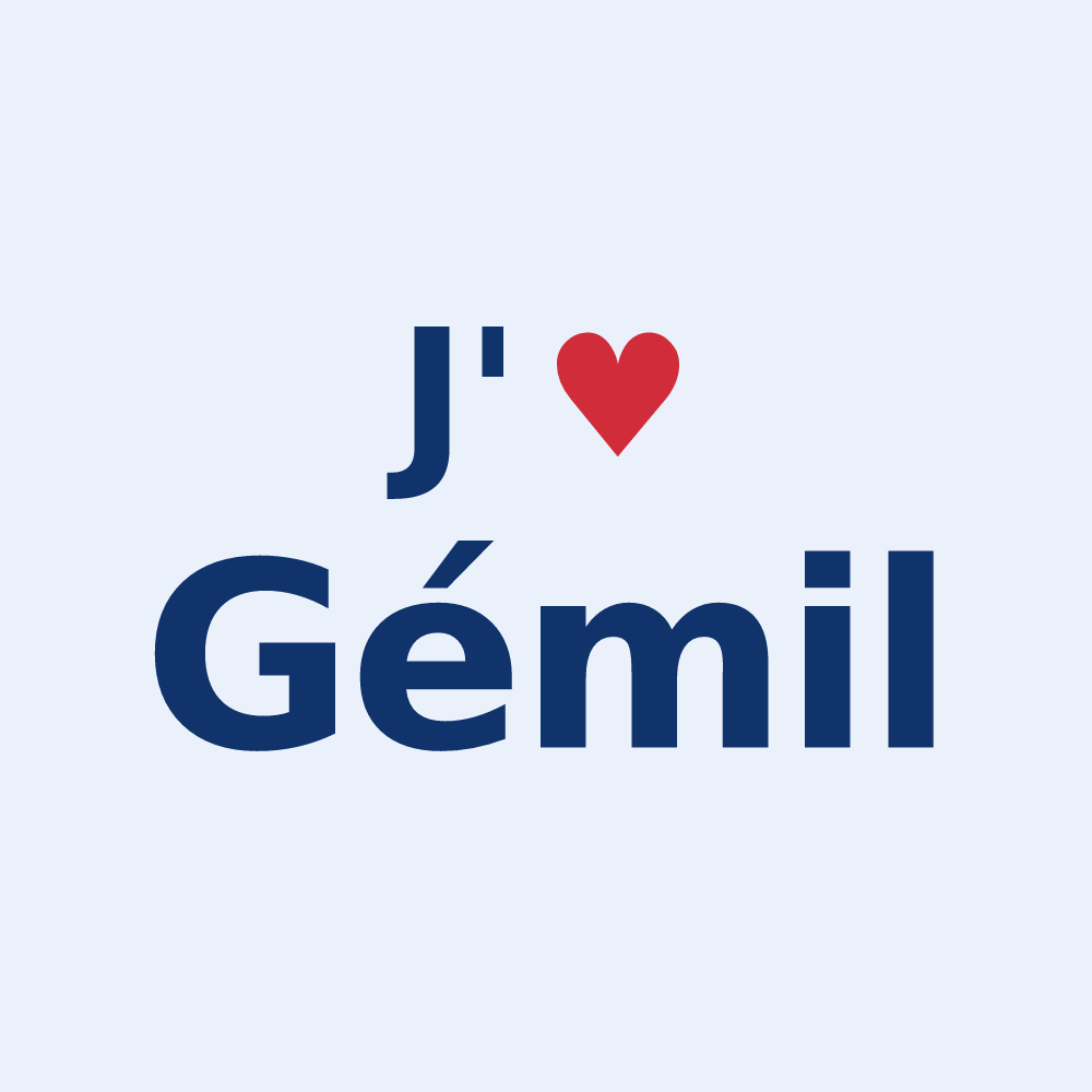 Sticker personnalisé Gémil — design J'aime Gémil
