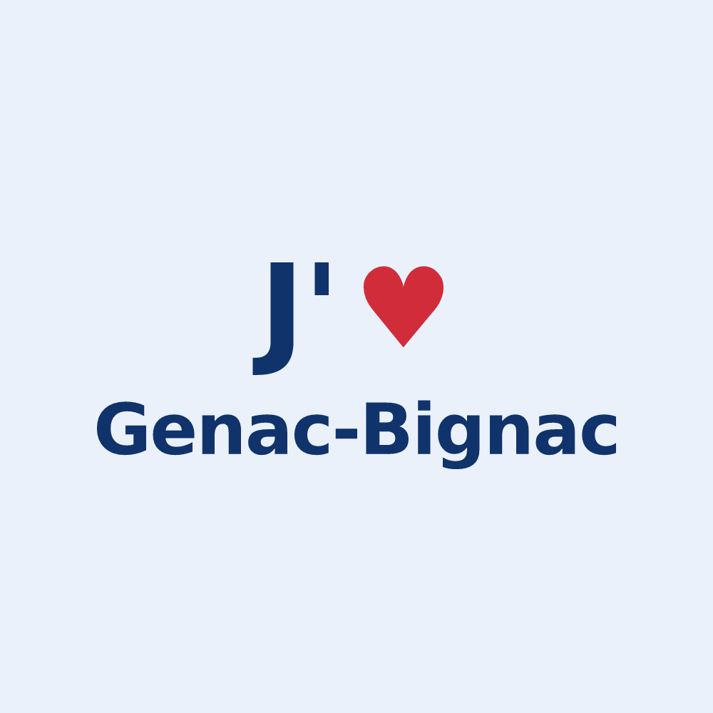 Sticker personnalisé Genac-Bignac — design J'aime Genac-Bignac