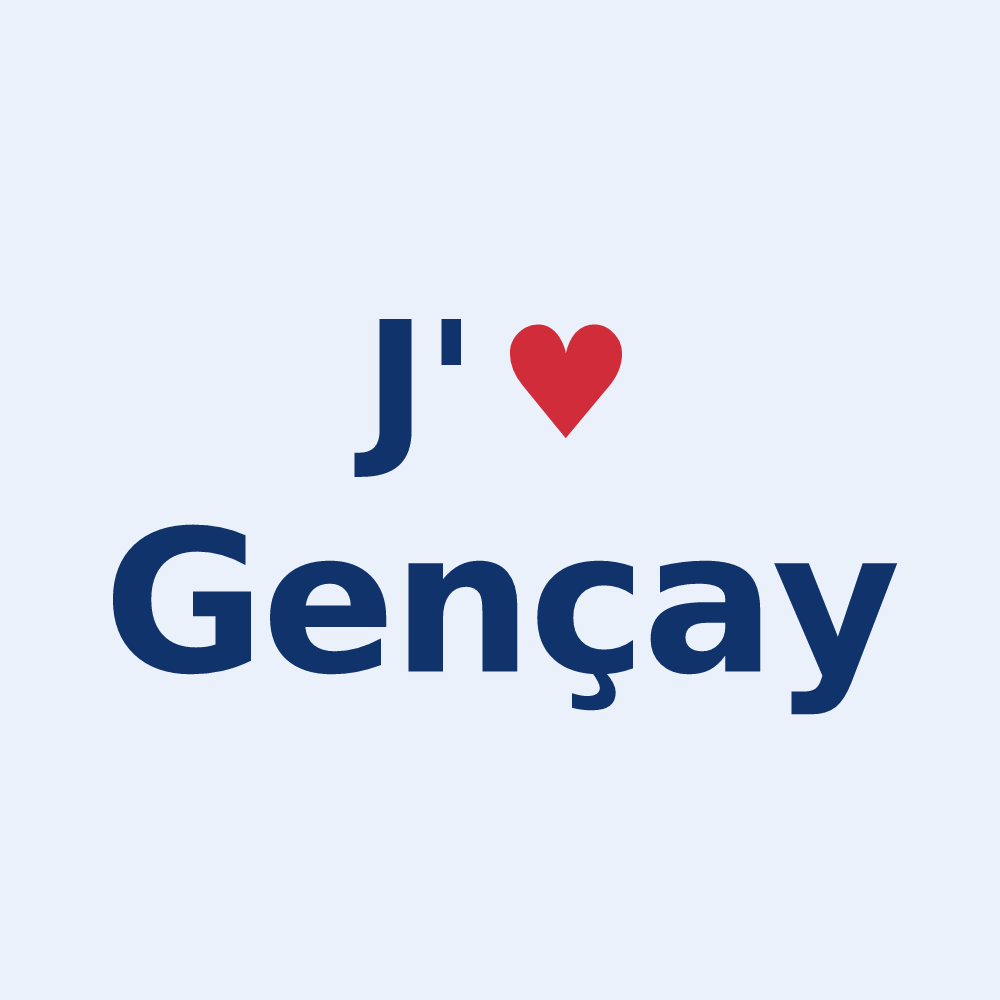 Sticker personnalisé Gençay — design J'aime Gençay