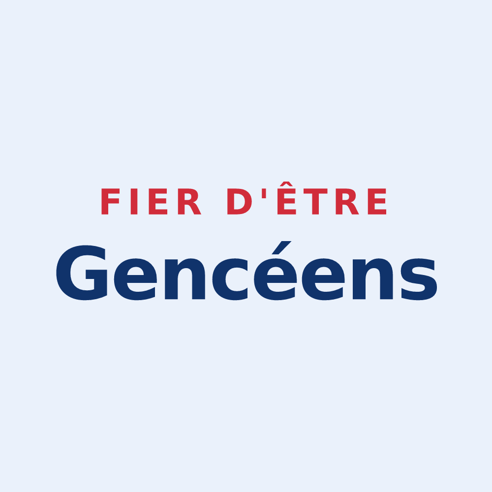 Sticker « Fier d'être Gencéens » — design pour Gençay