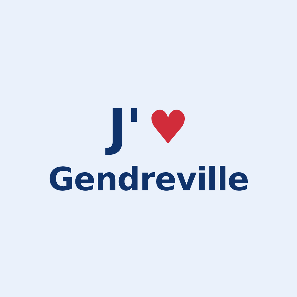Sticker personnalisé Gendreville — design J'aime Gendreville