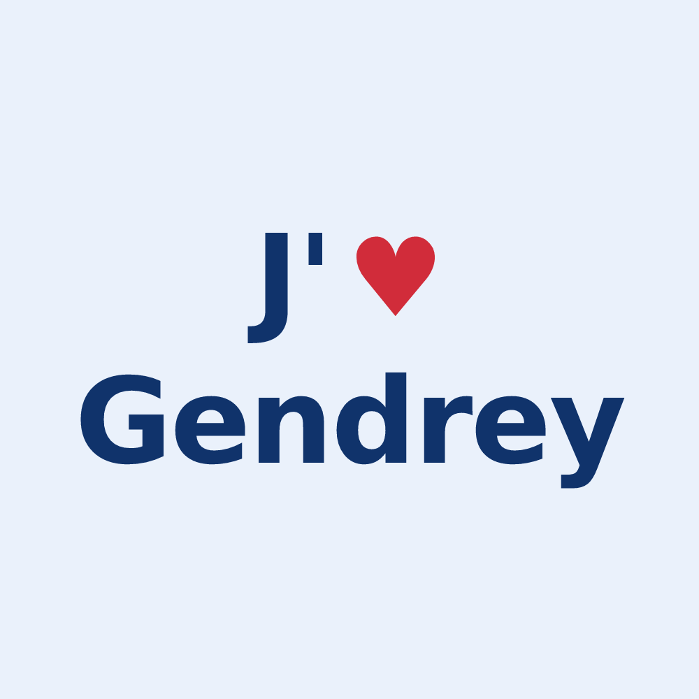 Sticker personnalisé Gendrey — design J'aime Gendrey
