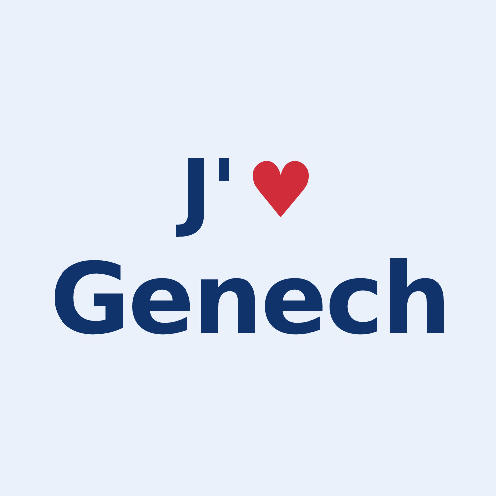 Sticker personnalisé Genech — design J'aime Genech