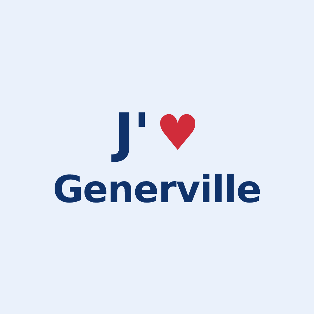 Sticker personnalisé Generville — design J'aime Generville