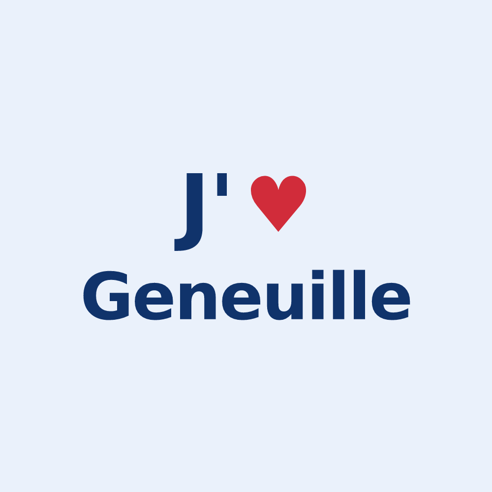Sticker personnalisé Geneuille — design J'aime Geneuille