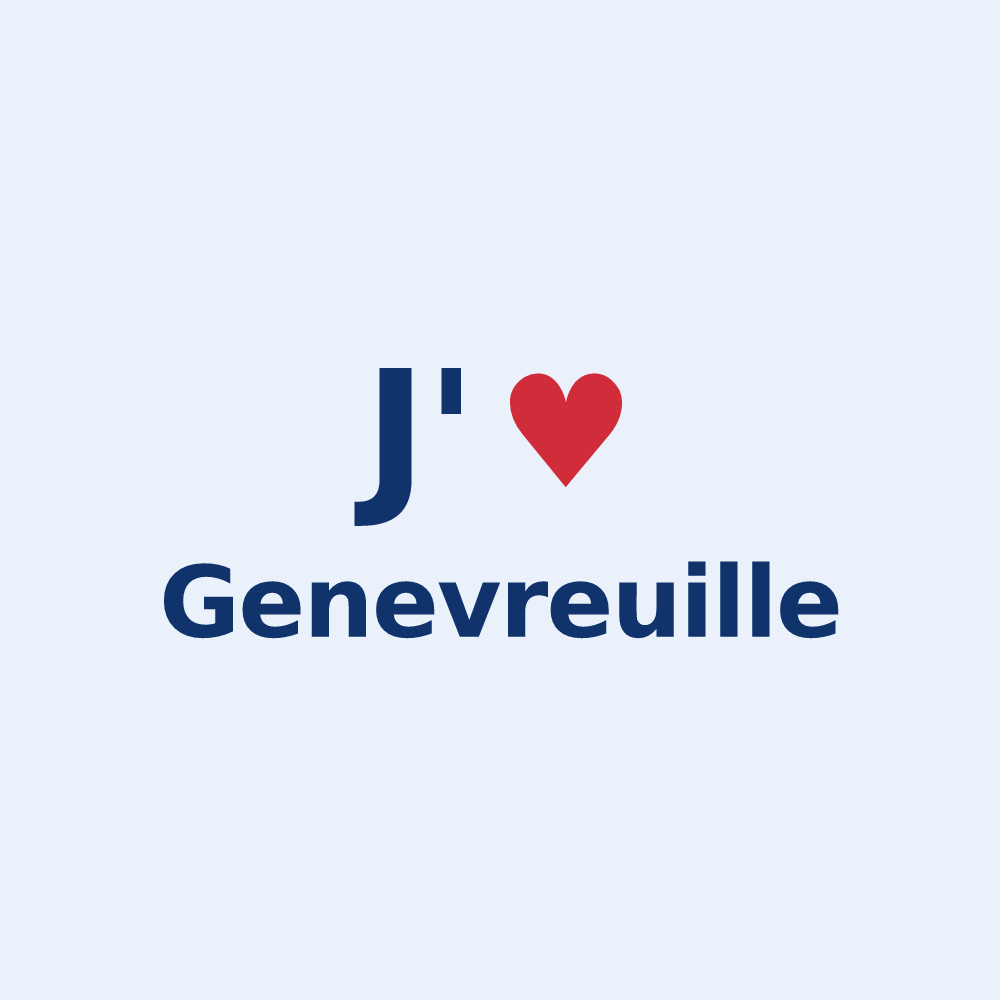 Sticker personnalisé Genevreuille — design J'aime Genevreuille