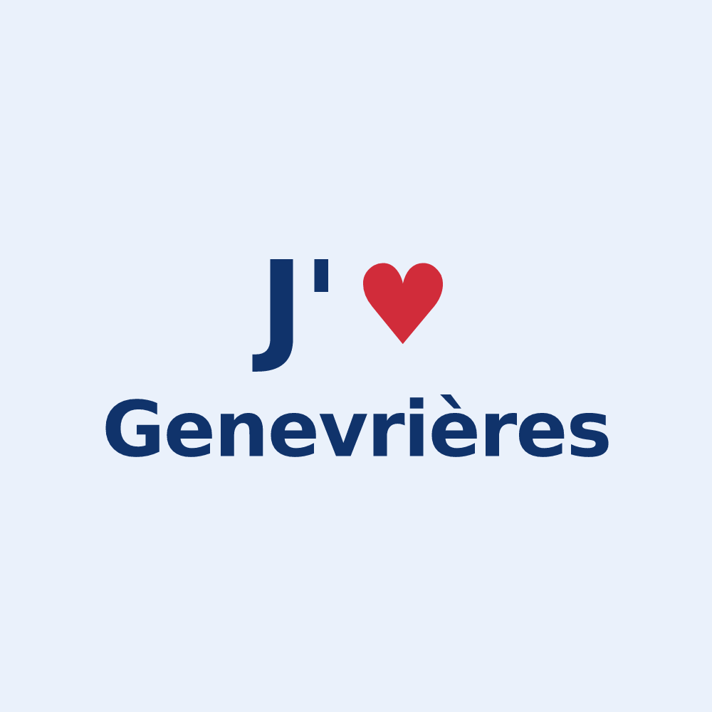 Sticker personnalisé Genevrières — design J'aime Genevrières