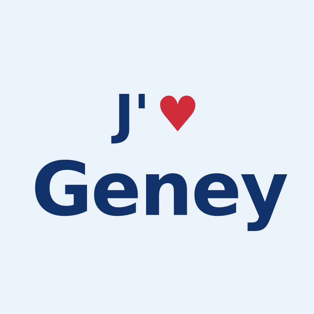 Sticker personnalisé Geney — design J'aime Geney