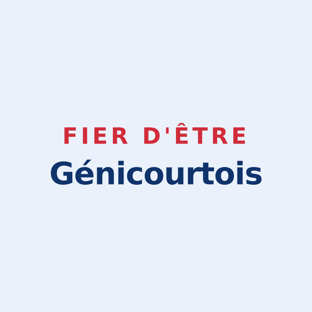 Sticker « Fier d'être Génicourtois » — design pour Génicourt