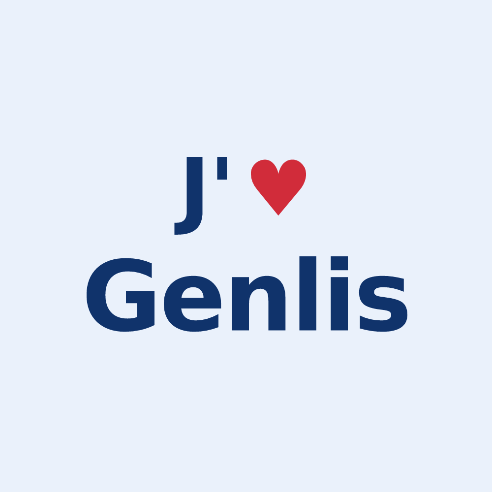Sticker personnalisé Genlis — design J'aime Genlis