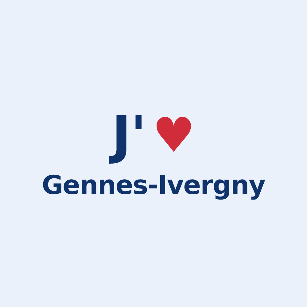 Sticker personnalisé Gennes-Ivergny — design J'aime Gennes-Ivergny